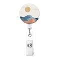 thumbnail image 1 of High Quality 1PC Teacher Work Badge Charm Oil Painting Gold Foil Charms Jewelry Retractable Transparent Key Holder ID Badge Clip Card Badge Holder ID Lanyard Badge Reel Reels Keyring G, 1 of 1