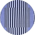 thumbnail image 1 of Ahgly Company Machine Washable Indoor Round Abstract Blue Contemporary Area Rugs, 4' Round, 1 of 4