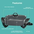 thumbnail image 2 of West Bend Family-Sized Electric Skillet with Diamond Shield Scratch-Resistant, Non-Stick Coating, Gray, 2 of 9