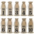 thumbnail image 2 of 20 Piezas Bolsa de Vino de Arpillera con Etiqueta para de Vino una Ciega, Bolsa de Regalo de Botella de Vidrio de Tela Arpillera Numerada para Decoración Fiesta Boda Navidad, 2 of 5