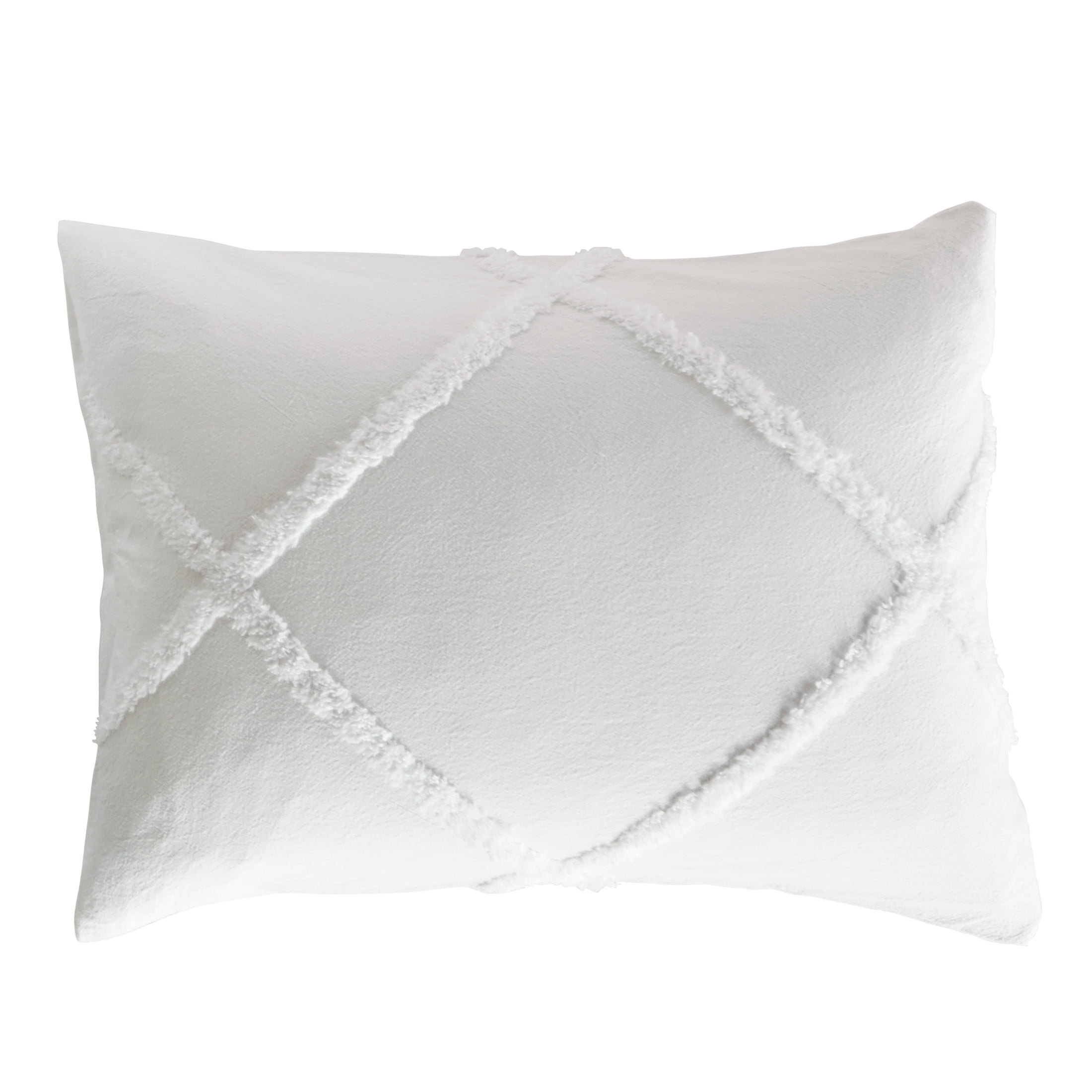 Peri Home Chenille Lattice 3 Piece Full/Queen Comforter Set, White, Cotton, Chenille Tufted, Adult