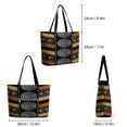 thumbnail image 3 of African Mud Cloth Artistry Art Woman Leather Handbags Large Tote Bag Fashion Portable Handbags With Zipper, 3 of 7