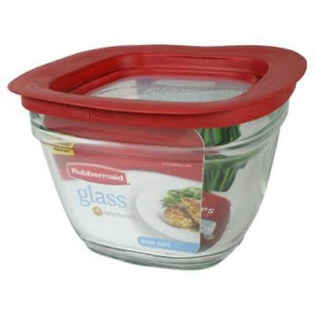 5.5 Cup Square Glass Food Storage Container Easy Find Lid System Only
