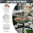 thumbnail image 3 of Xoenoiee Hummingbird Flower Print Computer Office Chair Cover with Armrest Covers, 3 Pieces Stretchable Universal Chair Covers Rotating Chair Slipcover with Elastic Bottom, L, 3 of 6