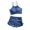 thumbnail image 2 of Tiijoy Girls' Bikini Sets 2 Piece Halter Top Shorts Swimsuit Bathing Suit, Sizes 12-16, 2 of 8