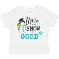 thumbnail image 3 of Inktastic Up to Snow Good with Snowman and Snowflakes Boys or Girls Toddler T-Shirt, 3 of 5