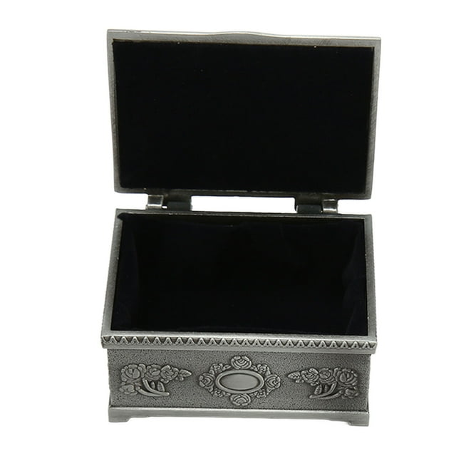 Joyero vintageCaja de joyería vintage Caja de almacenamiento de baratijas a prueba de herrumbre Caja decorativa de joyería Rendimiento confiable Jadeshay A