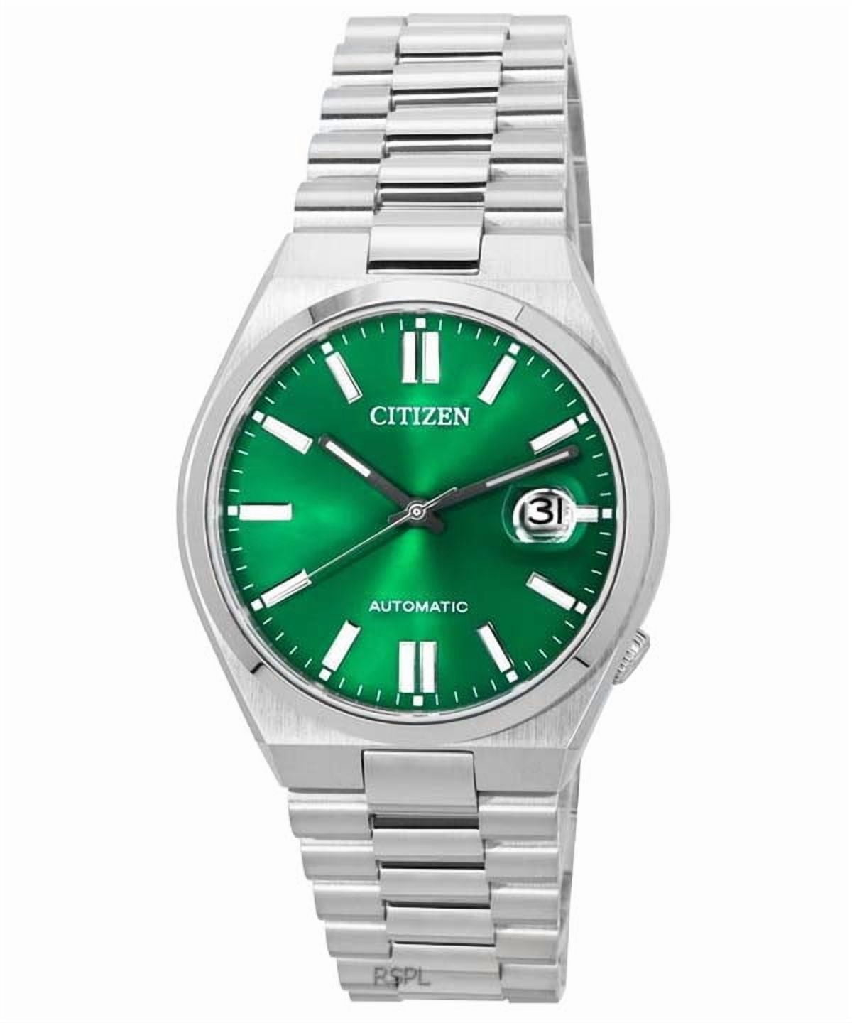 Citizen Eco-Drive Men's Stainless Steel Turquoise Dial Watch