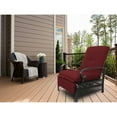 thumbnail image 3 of KOZYARD  Adjustable Patio Reclining Lounge Chair Burgundy, 3 of 5