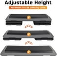 thumbnail image 3 of REKHH 43 Inch Grey  Aerobic Step Platform Exercise Stepper Workout Step with 4 Risers Mutil-Size for Home Gym Workout Training, 3 of 6