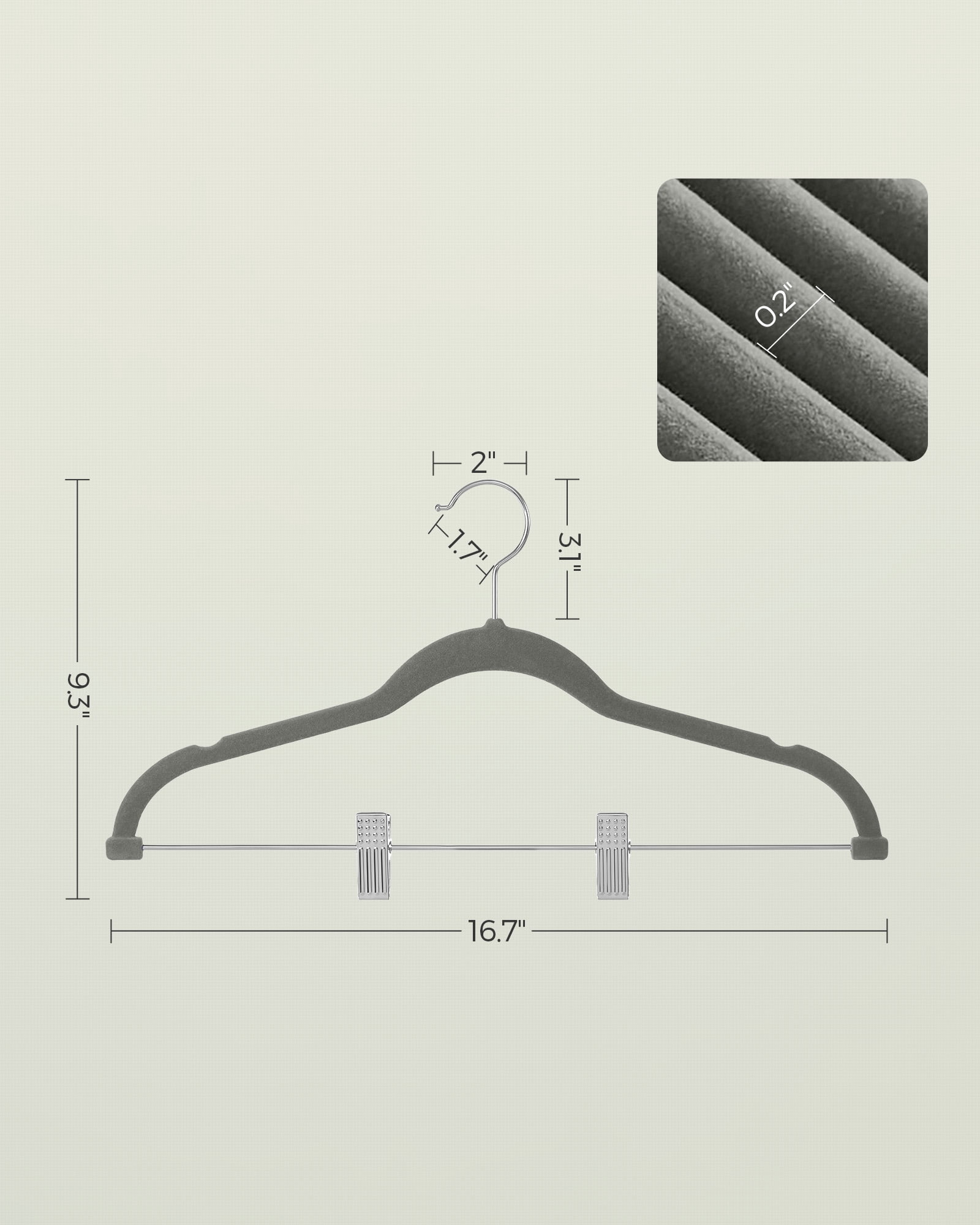 30-Pack Pants Hangers, 16.7-Inch Long Velvet Hangers with Adjustable Clips, Heavy-Duty, Non-Slip Skirt Hangers, Velvet Pants Hangers