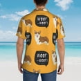 thumbnail image 4 of Fotbe Corgi Camisa Hawaiana para Hombre Unisex – Camisa Casual de Verano con Botones de Manga Corta de Algodón y Lino,Small, 4 of 7