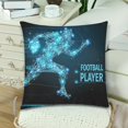 thumbnail image 3 of MKHERT American Football Player Pillowcase Pillow Protector Cushion Cover 18x18 inch,Set of 2, 3 of 3