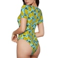 thumbnail image 3 of Naloa Lemon1 Women's Short-Sleeved Onesie, One-Piece Swimsuit for Parties, dates, clubs - X-Large, 3 of 9