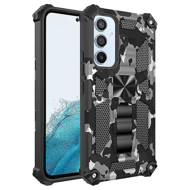 Funda protectora magnética de TPU + PC con soporte para Samsung Galaxy A54 5g con armadura de camuflaje a prueba de golpes