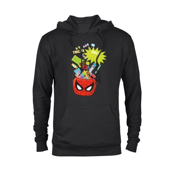 Marvel Spider-Man Halloween Bucket No Tricks Only Treats - Pullover Hoodie for Adults - Customized-Black