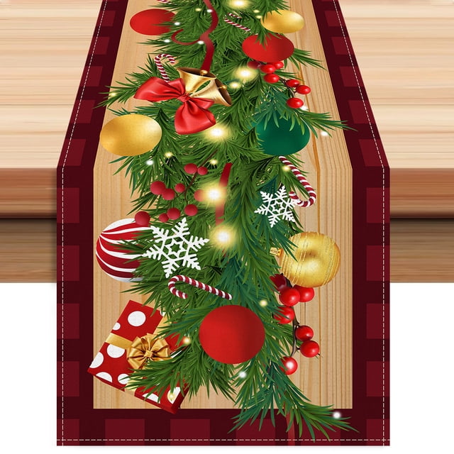 Decoracin Navidea Para La Mesa, Caminos De Mesa Festivos, Tela Impermeable, Diseo Elegante, Para Uso Interior Y Exterior, Decoracin Para Comedor Y Sala De Estar, Detalles Navideos Para, UKHBMC
