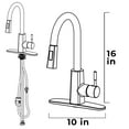 thumbnail image 7 of JS High-Arc Black Pull-Down Kitchen Faucet, Single Lever Handle, 2 Function Sprayer, 7 of 7