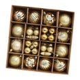 thumbnail image 3 of Adorno navideño de bola, irrompible, decoración para el hogar, accesorios para fotos, colgante navideño Oro, 3 of 9
