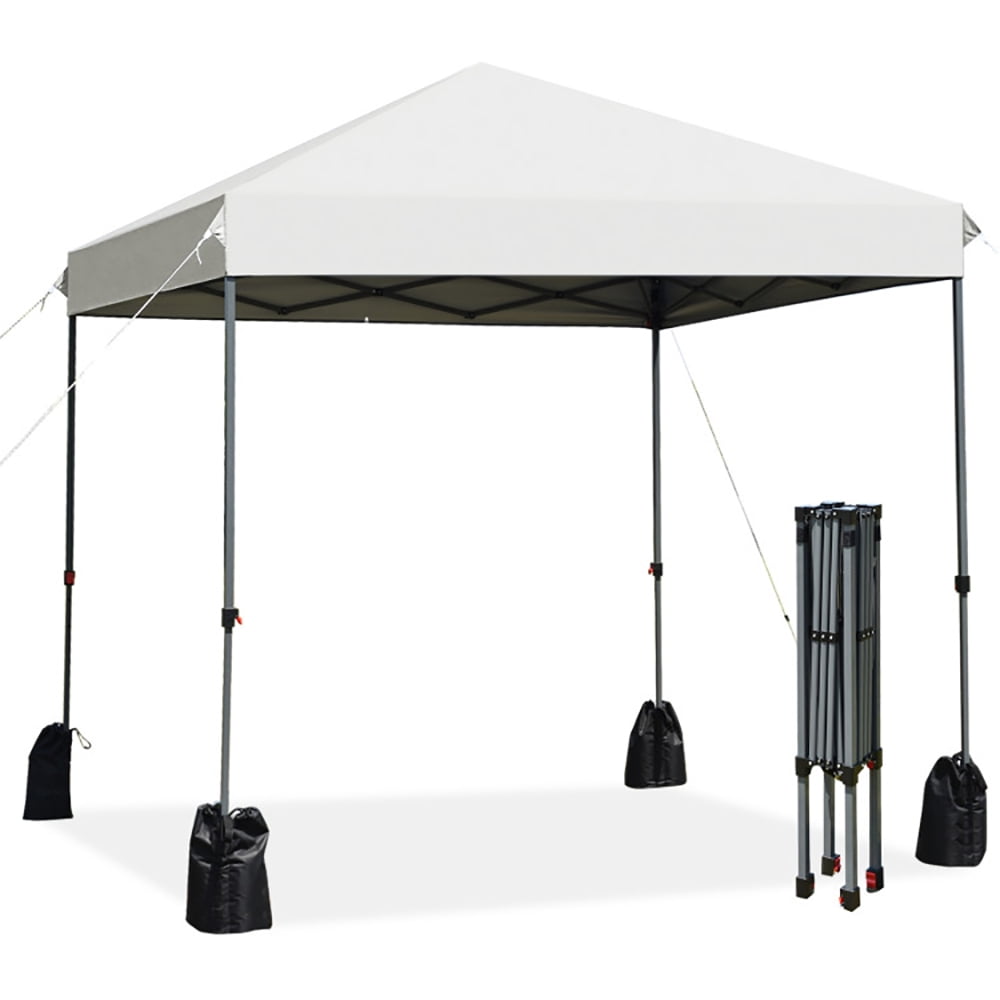 Aimee Lii 8' x 8' Outdoor Pop up Canopy Tent with Roller Bag, Gazebo Tent for Party Wedding BBQ Events, White Aimee Lii 8' x 8' Outdoor Pop up Canopy Tent with Roller Bag, Gazebo Tent for Party Wedding BBQ Events, White