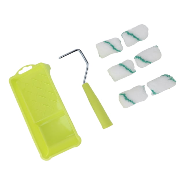 Mini Kit De Rodillo De Pintura, Control Preciso, Ligero, Rendimiento Estable, Rodillo De Pintura Multiusos Para Bricolaje Con Bandeja Para Decoración Del Hogar Para Manualidades