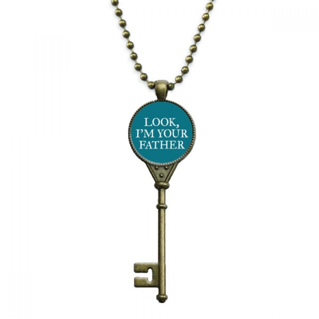 Pay Attention Relationship Listen Speak Key Necklace Pendant Tray Embellished Chain