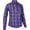 Purple, variant on Daniel Smart Women’s Plaid Flannel Shirt – Cotton Long Sleeve, Crimson Check, Brass Snap Buttons, Relaxed Fit (XS-3XL)