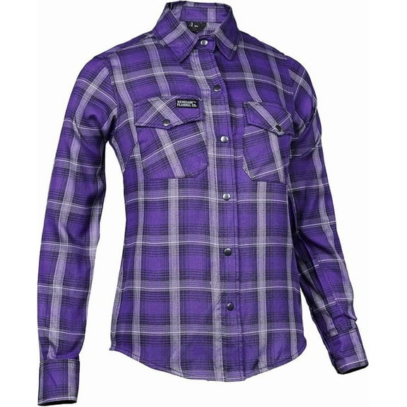 Daniel Smart Women’s Plaid Flannel Shirt – Cotton Long Sleeve, Crimson Check, Brass Snap Buttons, Relaxed Fit (XS-3XL)