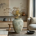 thumbnail image 2 of LuxenHome Rustic Ceramic Flower Vase,13'' Gold and Brown Terracotta Urn Vase for Room Decor Entry Way Table Home Decor,Farmhouse Vintage Pottery Vase Living Room Home Decor, 2 of 10