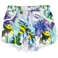 thumbnail image 2 of Women Summer Board Shorts Hawaiian Tropical Print Beach Swim Shorts with Pockets, 2 of 10