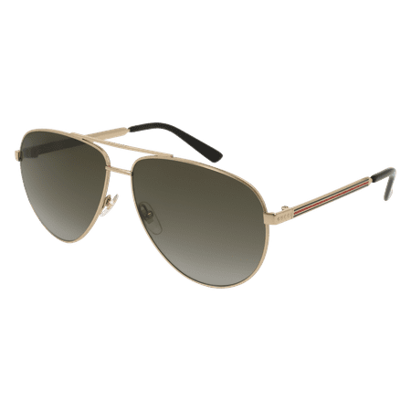GG0137S-001 Gold 61mm Gucci GG0137S Sensual Romantic Aviator Man Sunglasses