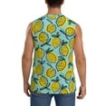 thumbnail image 4 of Fotbe Men's Lemon Print Men's Sleeveless Muscle Tank Tops Casual T-Shirts for Gym Workout Beach-Medium, 4 of 8