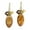 Brown, variant on AeraVida Brown Mother of Pearl and Pearls Teardrop Brass Earrings