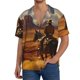 thumbnail image 1 of Fotbe Western Desert Cowboy Cloud Camisa Estampada de Manga Corta para Hombre, Casual de Verano, Estilo Playero, Sin Arrugas-Large, 1 of 5