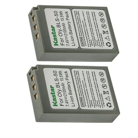 Kastar 2-Pack Battery Replacement for Olympus BLS-50, PS-BLS50, BLS-5, PS-BLS5 Battery, Olympus E-400, E-410, E-420, E-450, E-600, E-620, E-P1, E-P2, E-P3, E-P7, E-PL1, E-PL1s Cameras