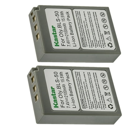 Kastar 2-Pack Battery Replacement for Olympus BLS-50 PS-BLS50 BLS-5 PS-BLS5 Battery Olympus E-400 E-410 E-420 E-450 E-600 E-620 E-P1 E-P2 E-P3 E-P7 E-PL1 E-PL1s Cameras