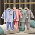 thumbnail image 5 of Esaierr Girls Fleece Thermal Underwear Set Baby Newborn Top + Long Pants Winter Clothes Set for 3M-24Y, 5 of 5