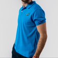 thumbnail image 2 of Woodpecker Premium Men's Polo Golf Shirt. 100% Peruvian Cotton Made in Peru With The Finest Cotton. Blue color. Size XXL, 2 of 7