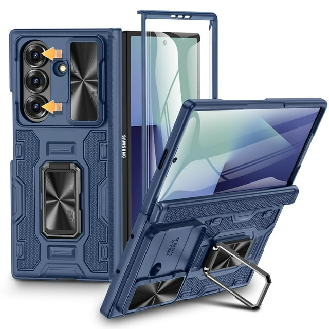 Funda VEGO Samsung Z Fold 7 Azul con Bisagra y Cubierta para Cámara