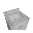 thumbnail image 2 of California 24" Bathroom Vanity with White Cabinet and Carrara Marble Top, 2 of 6