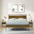thumbnail image 2 of M optimized Queen/King Size Bed Frame, Platform Bed with Metal Frame, Headboard, Large Storage Space Bed Frame for Bedroom, No Box Spring Needed, 2 of 8