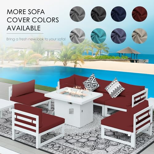 NICESOUL 14 Pieces Outdoor Patio Cushion Covers 28 x28 Waterproof Cushion Cover with Zipper Outdoor Cushion Slipcovers for Furniture Sofa Denim Blue Walmart