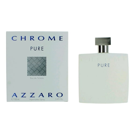 Azzaro Chrome Pure Eau de Toilette Spray, Cologne for Men, 3.4 oz