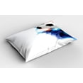 thumbnail image 2 of Ambesonne Soccer Pillow Sham 2 Pack, Ball Graphic Game Sports, 36"x20", Dark Blue White Black, 2 of 3