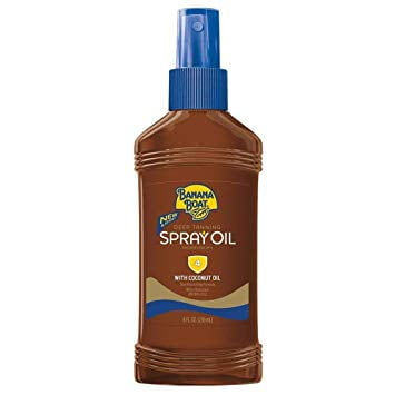 Banana Boat Deep Tanning Oil Spray Sunscreen SPF 4 - 8 (Best Sunscreen For Tanning Outside)