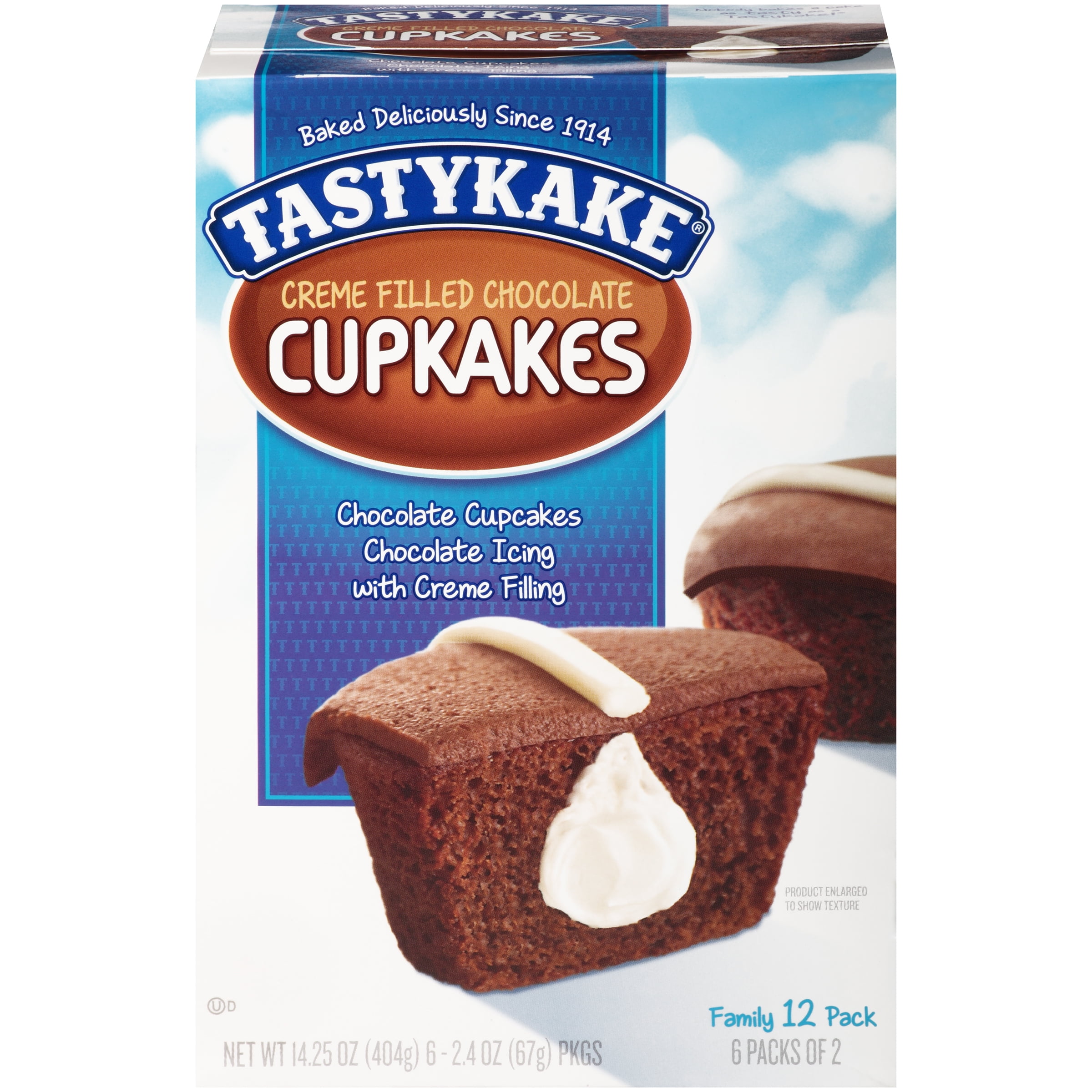 Tastykake Creme Filled Chocolate Cupcakes 6-2.4 oz. Packs