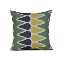 Simply Daisy, Multi Colored Picks 26 inch Bright Green Decorative Abstract Throw Pillow