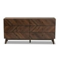 thumbnail image 4 of Baxton Studio Hartman Commode à 6 Tiroirs en Bois Fini Noyer Brun, 4 of 10