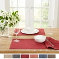 thumbnail image 4 of TOWN & COUNTRY LIVING Somers Reversible Placemat 4-Pack Set, Claret Red, 13"x17.5", 4 of 7