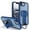 Blue, variant on Case For Apple iPhone 17e / 16e 6.1-inch, Compatible With MagSafe,Integrated Retractable Metal Ring Holder ShockProof Protective Car Mounted Magnetic Case,Green,For iPhone 17e/16e